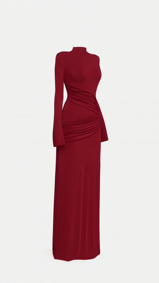 Huda - Asymmetrical Draped dress - Preorder